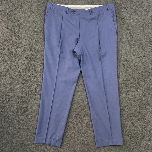 Canali Other - Canali Dress Pants Mens 40 Blue Classic Fit Wool Formal Pleated Italy 40x31